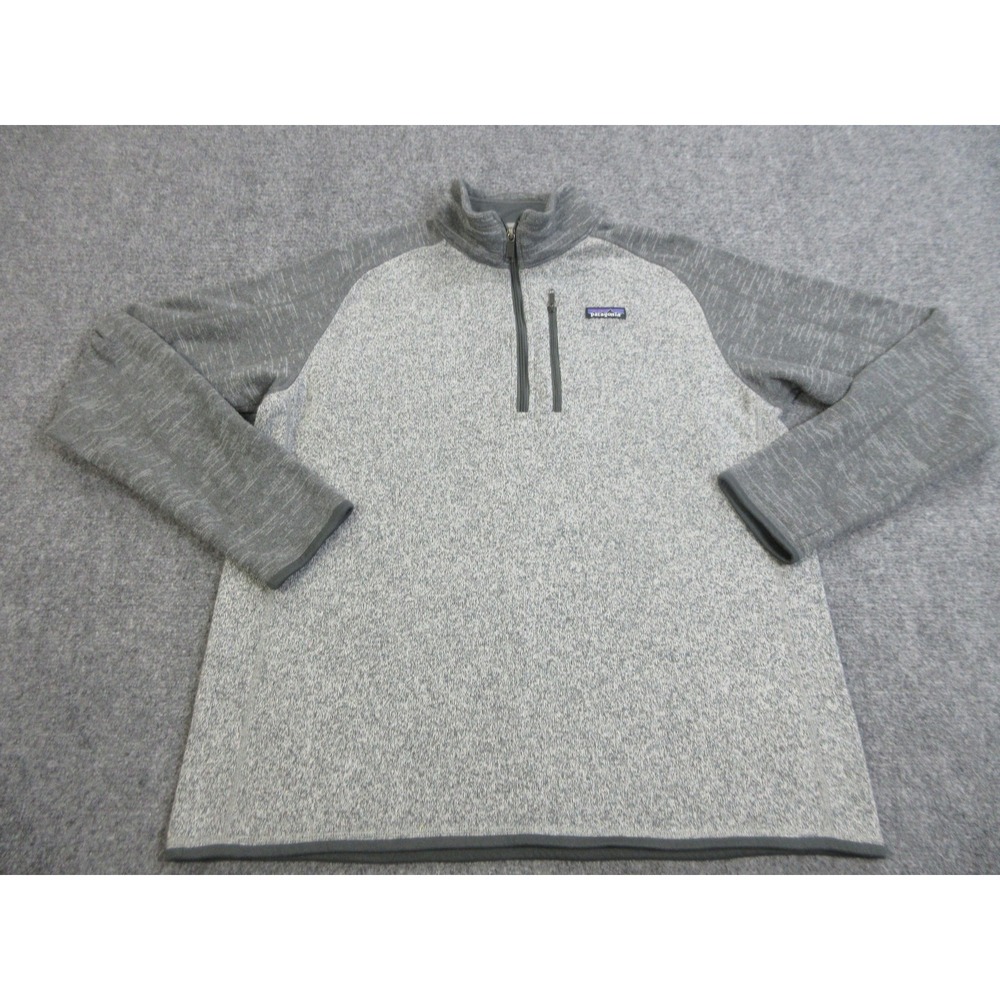 Patagonia Better Sweater Mens XL Gray 1/4 Zip Knit Fleece Pullover Casual